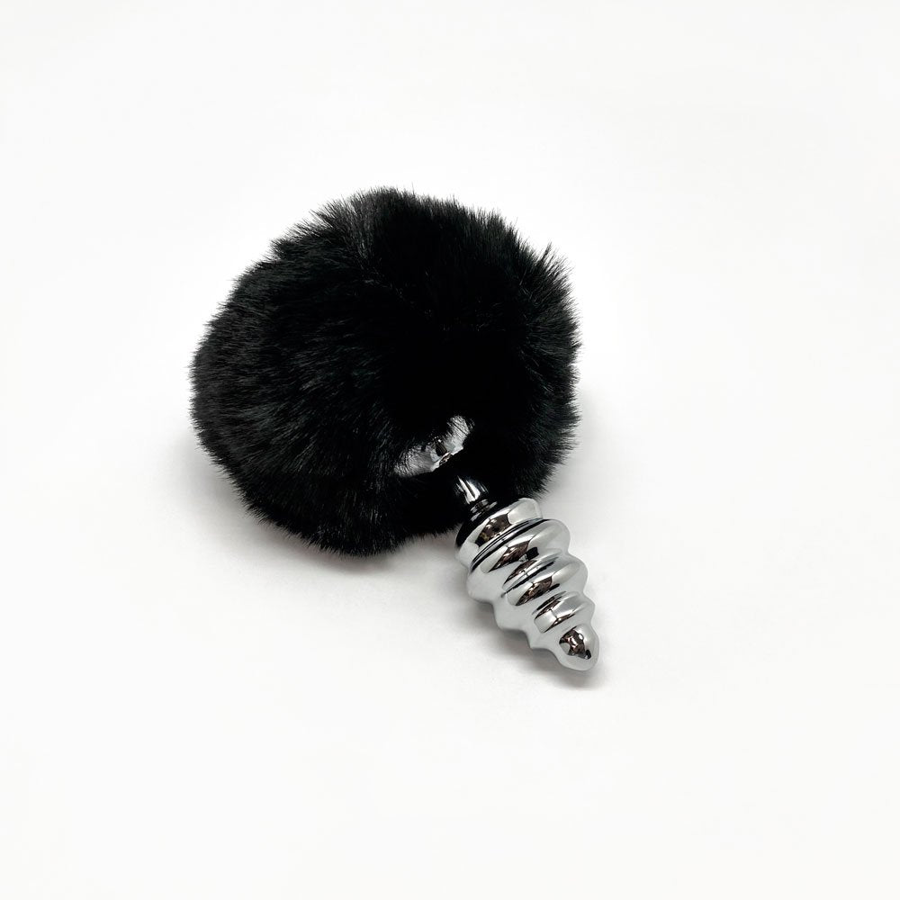 Metal Anal Fluffy Twist Plug S