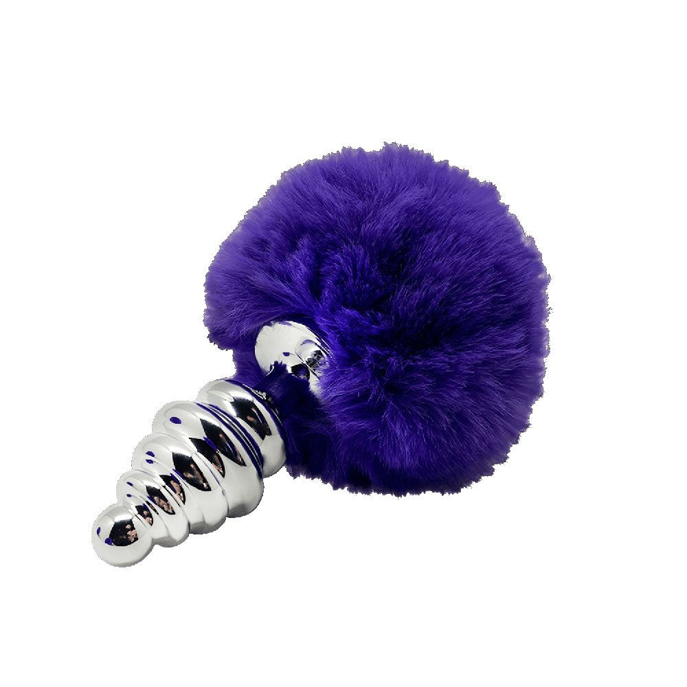 Metal Anal Fluffy Twist Plug S
