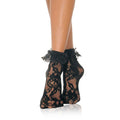 Leg Avenue Lace Anklet With Ruffle Black