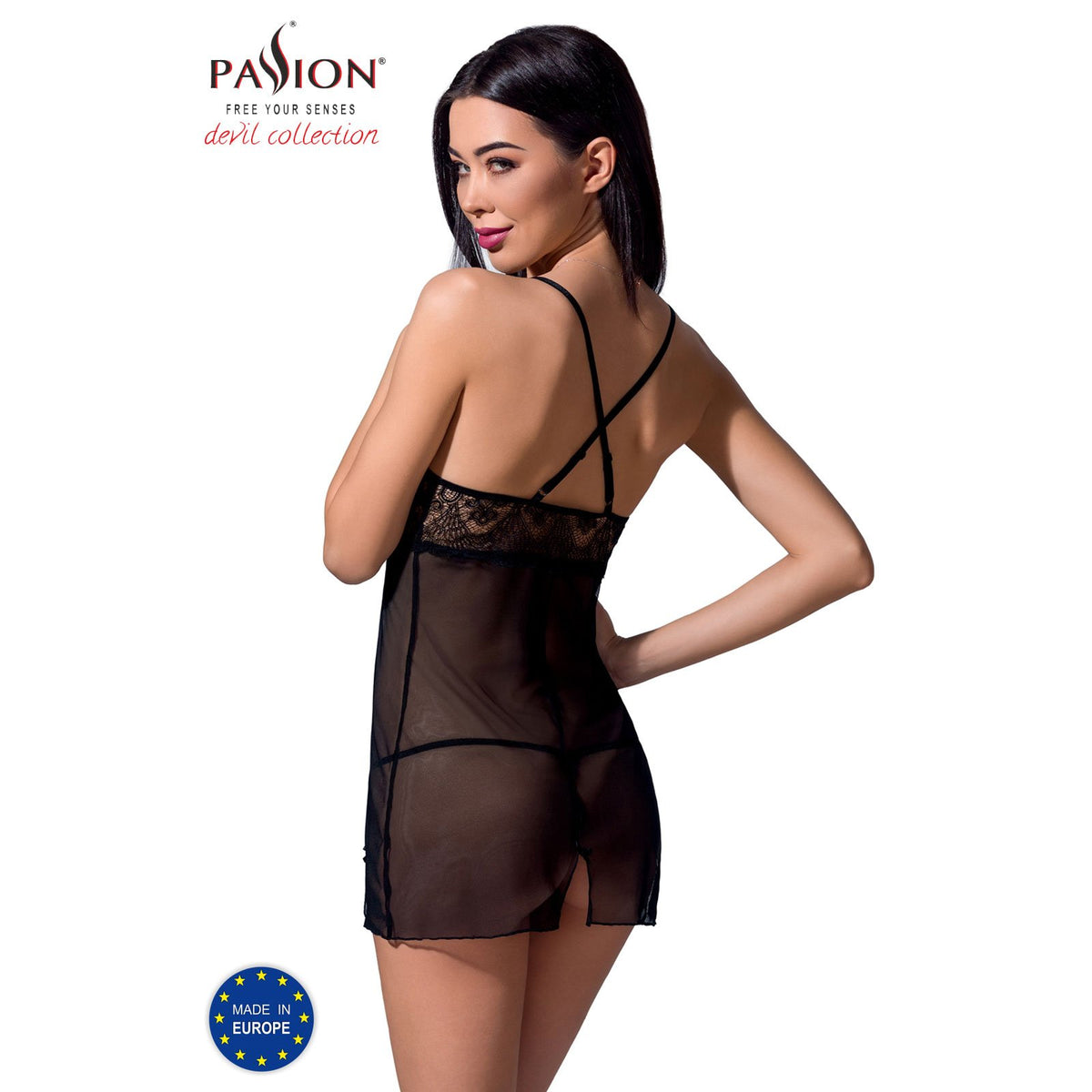 Babydoll QUENTRIS Nero - Taglia XXL/3XL