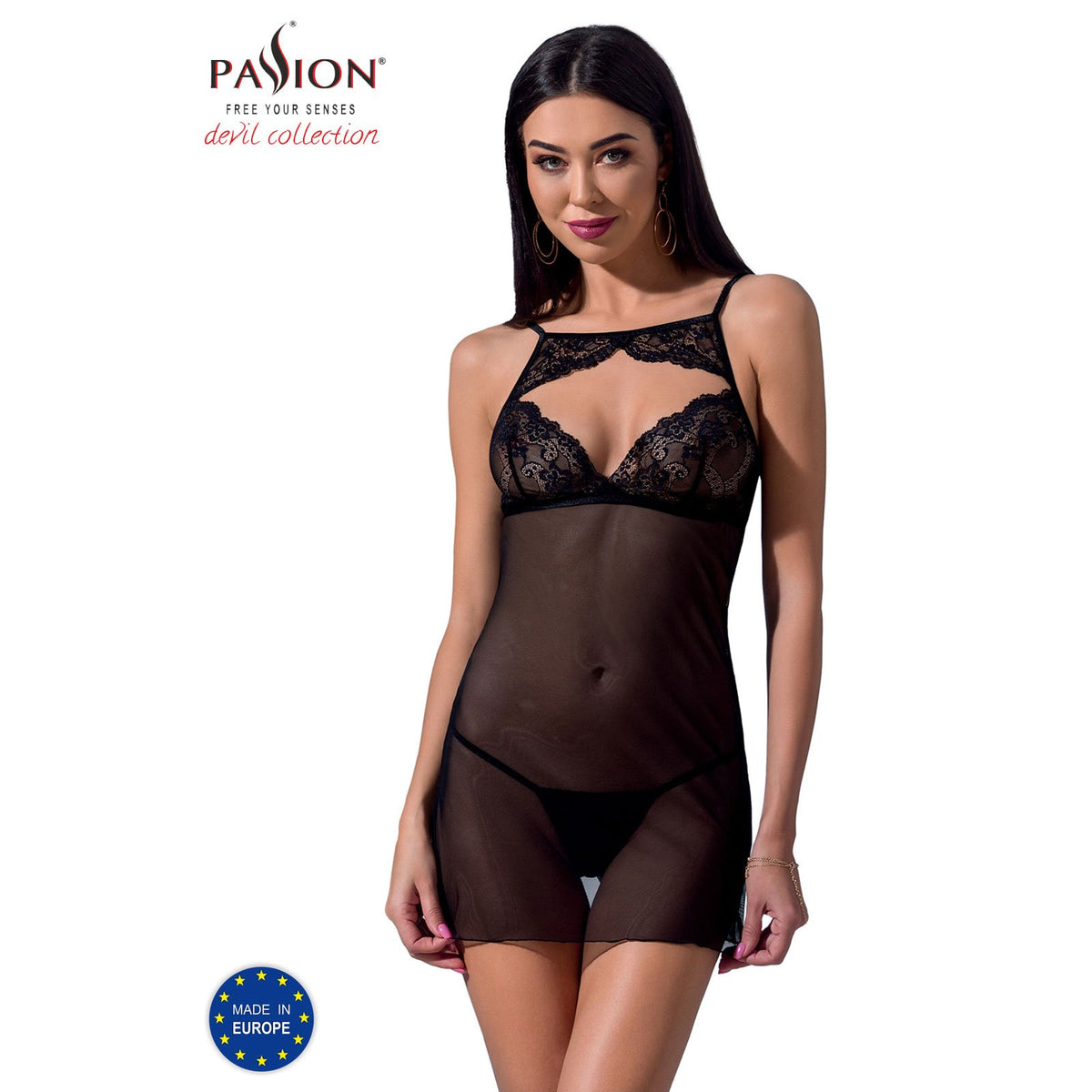 Babydoll VERONIQUE Nero - Taglia XXL/3XL