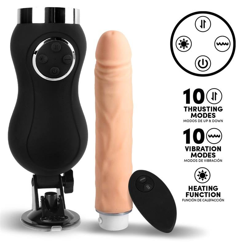 Macchina del sesso INTOYOU BDSM LINE con vibrazione, spinta e calore, telecomando USB