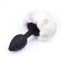 Plug anale AFTERDARK con pompon bianco taglia S