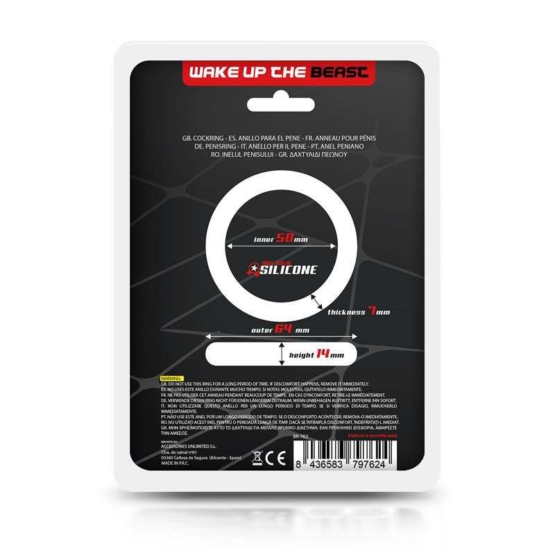BEAST RINGS Anello per il pene in silicone solido 5 cm Nero