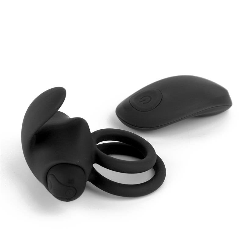 TARDENOCHE Reerin Doppio Anello Vibrante USB Telecomando USB Silicone