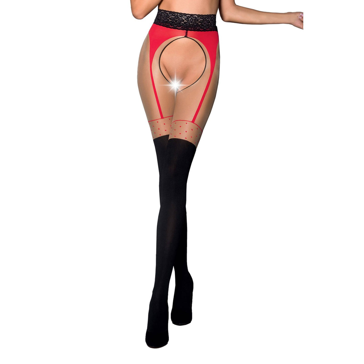 Collant 20/40 Denari TIOPEN 003 Rosso - Taglia 3/4