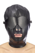 Fetish Tentation - Maschera con Cinturino e Benda Occhi Removibile - Nero