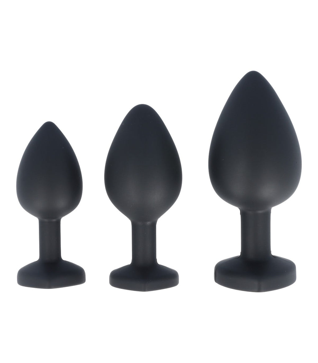 SET SPINA X3 E14 SILICONE CUORE NERO-RUBINO
