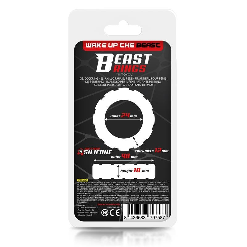 Anello per il pene in silicone liquido BEAST RINGS 2,4 cm