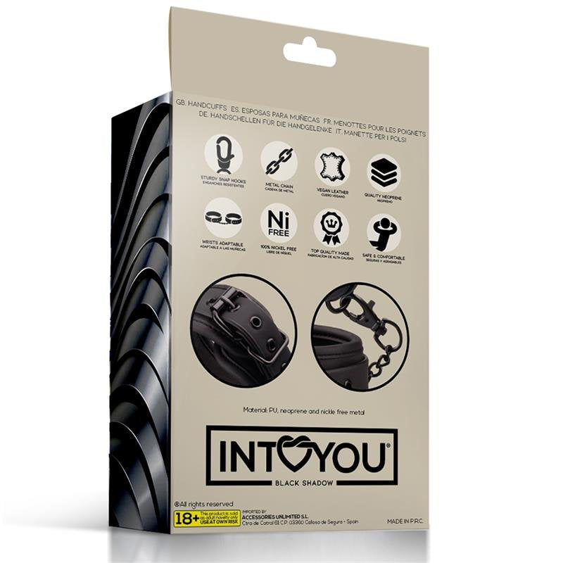 Manette INTOYOU BLACK SHADOW in pelle vegana