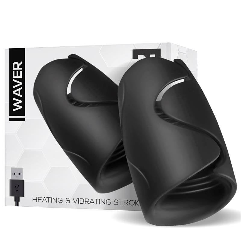 TARDENOCHE Waver Masturbatore maschile con funzione di calore e vibrazione, flessibile in silicone USB