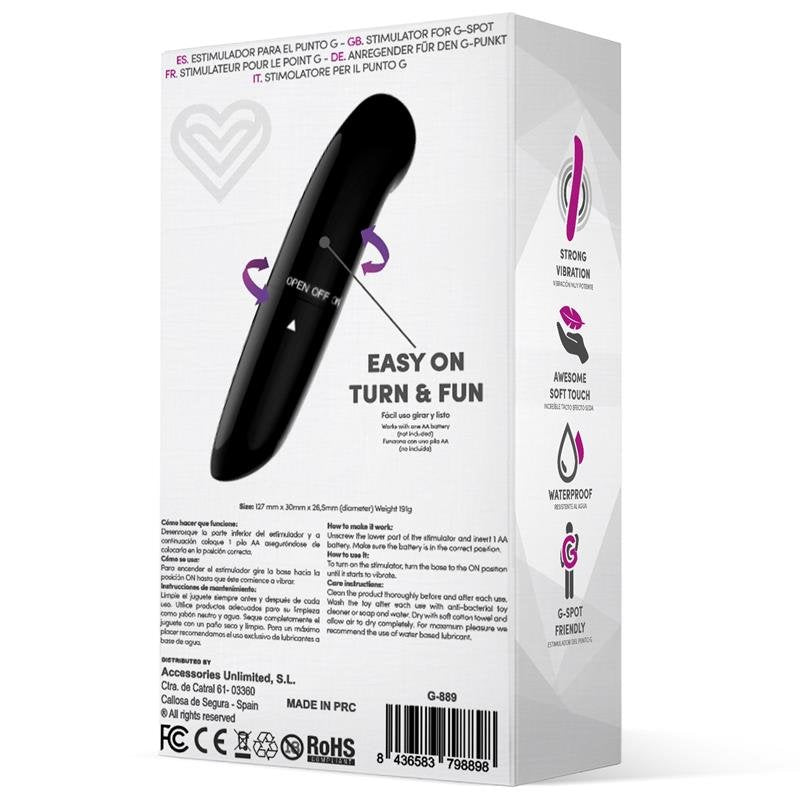LATETOBED Denzel Stimolatore Easy Quick Nero