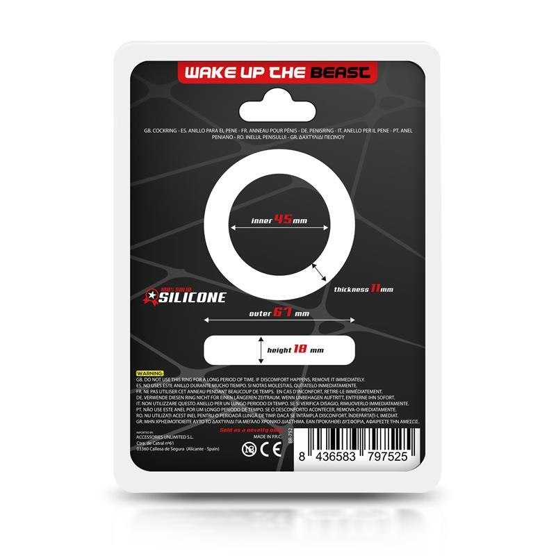 ANELLI BEAST Anello per il pene in silicone solido 4,5 cm