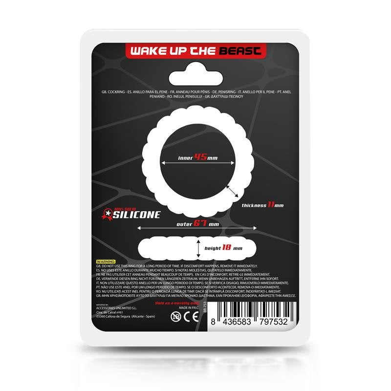 ANELLI BEAST Anello per il pene in silicone solido 4,5 cm