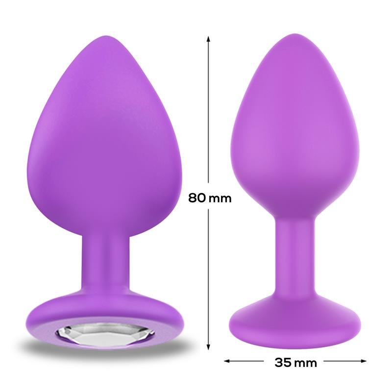 AFTERDARK Plug anale scintillante taglia M viola