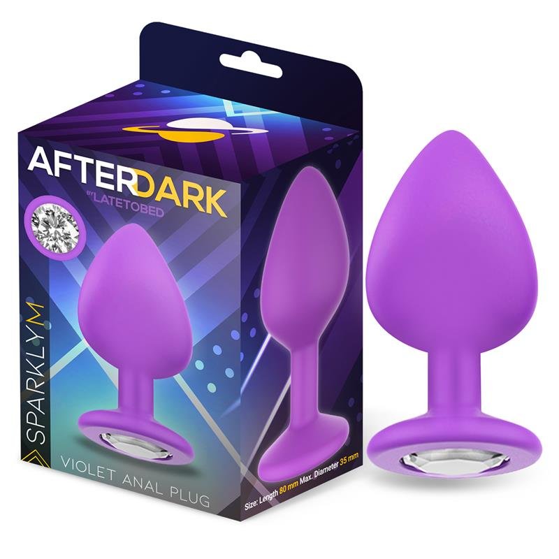 AFTERDARK Plug anale scintillante taglia M viola