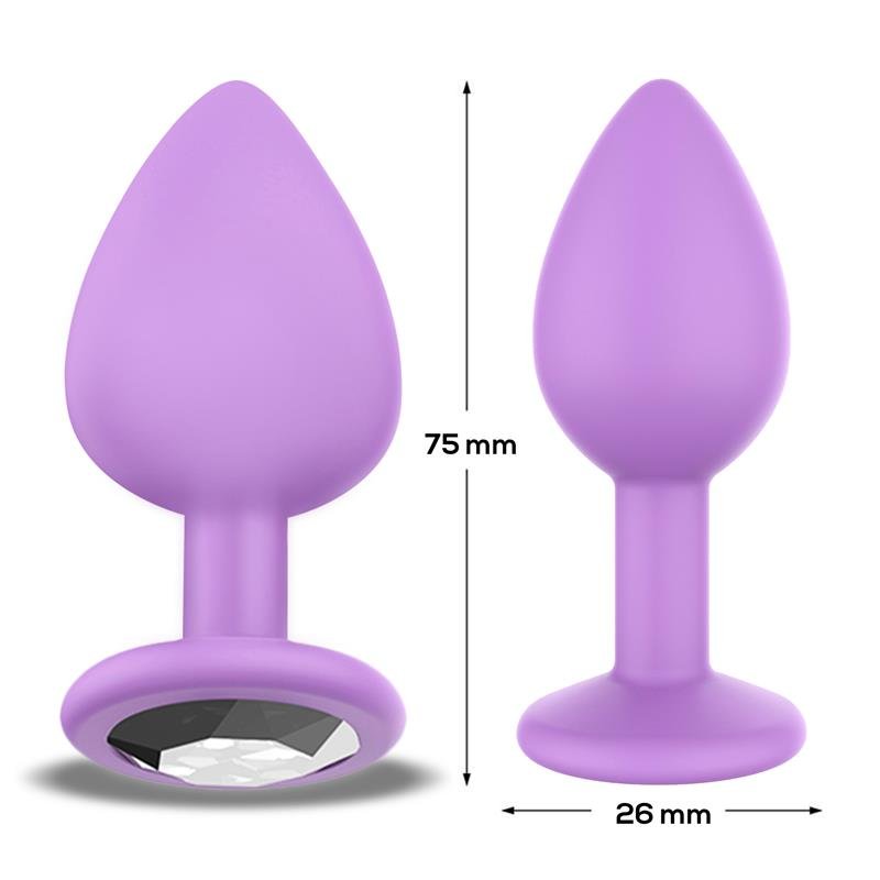 AFTERDARK Sparkly Butt Plug Size S Silicone Lilac