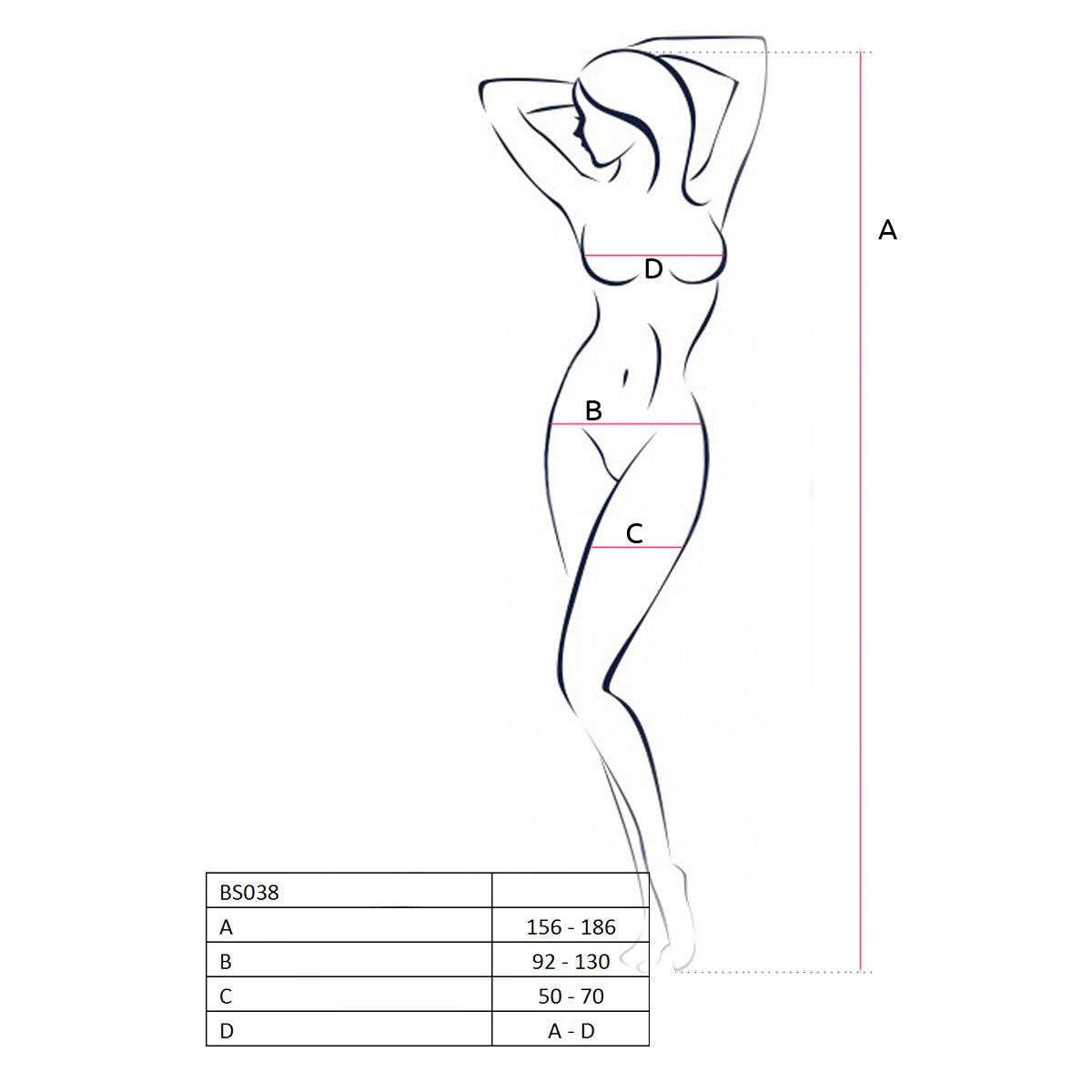 Tuta Sexy BS038 Nero - Taglia Unica