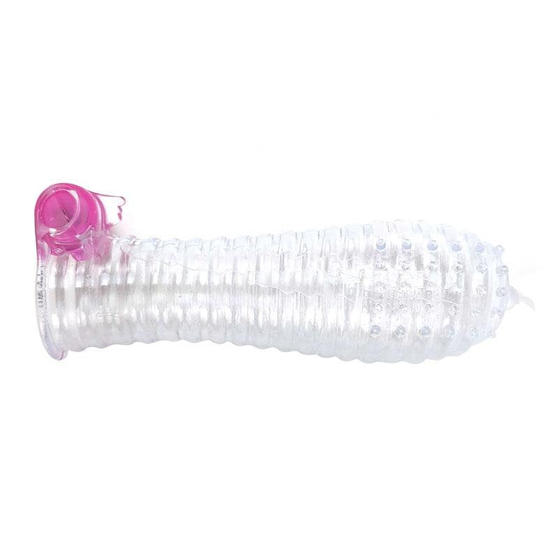 Guaina vibrante per pene A-GUSTO trasparente