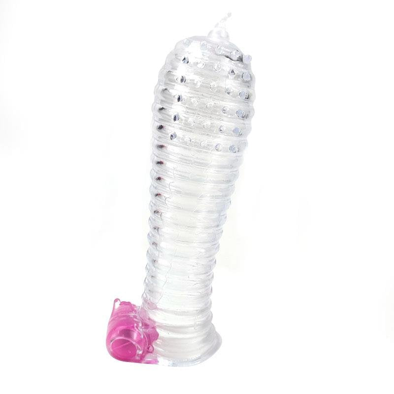 Guaina vibrante per pene A-GUSTO trasparente