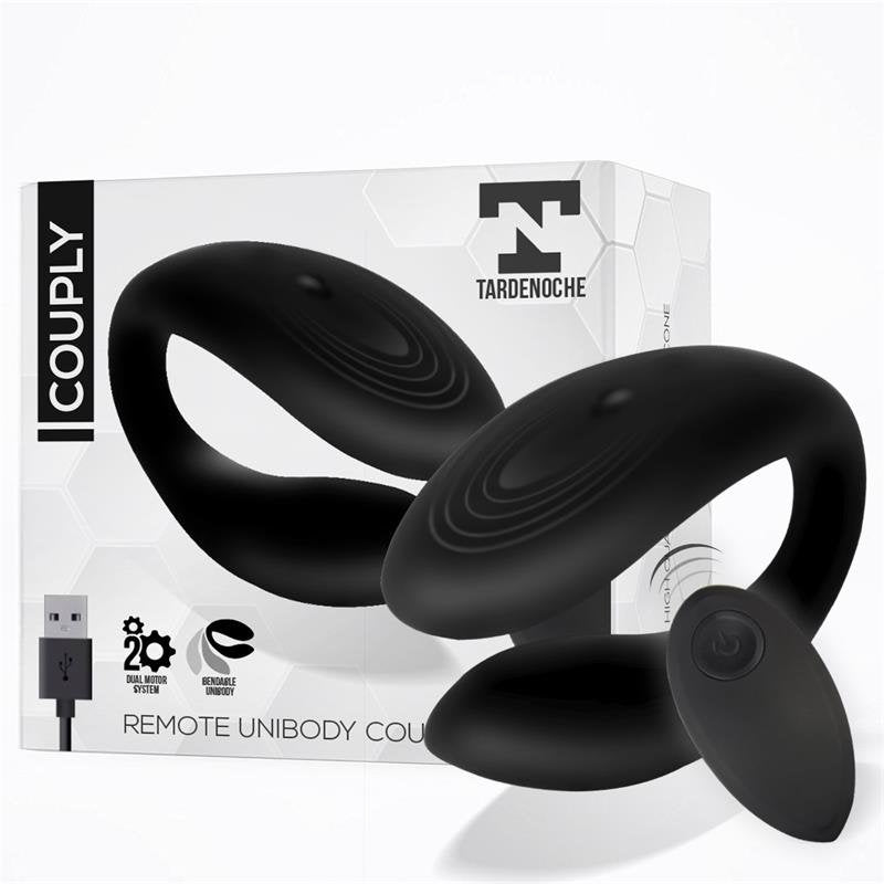 TARDENOCHE Couply Giocattolo di coppia con telecomando USB Unibody in silicone liquido